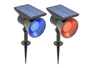 Solarleuchten 2 Stück Solarlampen Solar Gartenleuchte mit 2 Lichtfarben
