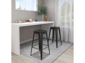 Barhocker Stapelbar 2 Stk. Metall
