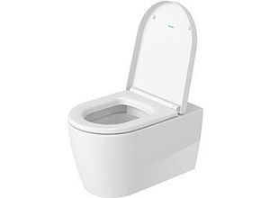 Duravit Me by Starck Wand-Tiefspül-WC Set 45790920A1 rimless, weiß, mit WC-Sitz und Befestigungssystem Durafix