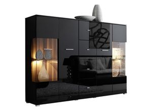 Livetastic Highboard , Schwarz ,