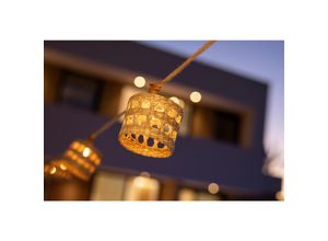 New Garden LED-AUßENLEUCHTE , Braun , Naturmaterialien , warmweiß , 800 cm , 4-fach schaltbar , Lampen & Leuchten, Außenbeleuchtung, Außenleuchten