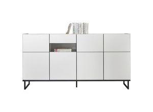 Sideboard , Schwarz, Weiß ,