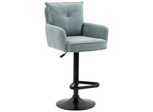 Novel Barhocker , Schwarz, Hellblau