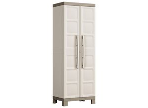 Keter Geräteschrank , Taupe, Beige , Kunststoff , 4 Fächer , 65x182x45 cm , Aufbewahrung & Schutzhüllen, Geräteschuppen