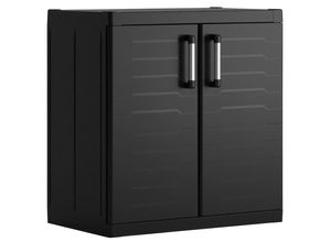Keter Geräteschrank , Schwarz , Kunststoff , 2 Fächer , 89x93x54 cm , Aufbewahrung & Schutzhüllen, Geräteschuppen