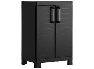 Keter Geräteschrank , Schwarz , Kunststoff , 2 Fächer , 65x97x45 cm , Aufbewahrung & Schutzhüllen, Geräteschuppen