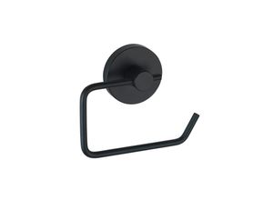 Wenko Toilettenpapierhalter , Schwarz , Metall , 13.5x10.5x3.7 cm , Badaccessoires, WC Zubehör, Toilettenpapierhalter