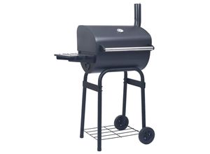 Holzkohlegrill Smoker Mit Unterer Ablage Schwarz