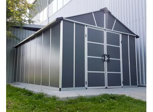 Gerätehaus PALRAM - CANOPIA "Yukon", grau, Aluminium, Kunststoff, Polycarbonat (PC), Gerätehäuser, mit lebenslang widerstandsfähigen Wandpaneelen