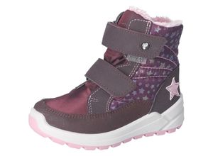 Klettstiefel RICOSTA "Gisa WMS: normal", Kinder, Gr. 28, lila (beerenfarben), Textil, Lederimitat, Glitzer, casual, Schuhe, Kindergartenschuh, Winterstiefel mit wasserdichter Sympatex Membran