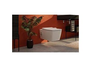 Vitra Aquacare Metropole Wand-Tiefspül-WC-Set 7672B003-6204 mit Bidetfunktion, Thermostat-Armatur, weiß