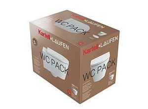 LAUFEN Pack Kartell WC mit WC-Sitz H8663300000001 37x54cm, randlos, weiß