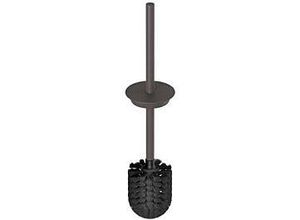 Hewi System 900 WC-Bürste 900.20.02060DC Edelstahl pulverbeschichtet schwarz tiefmatt, mit Deckel