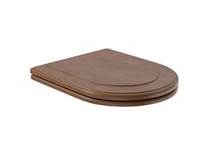 Villeroy & Boch WC-Sitz Hommage Birke massiv/Nussbaum gebeizt,Scharniere edmessing