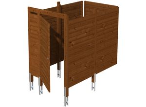 Carport-Geräteraum SKANHOLZ "Abstellraum C7", braun (nussbaum), Holz, Gerätehäuser, aus Profilschalung