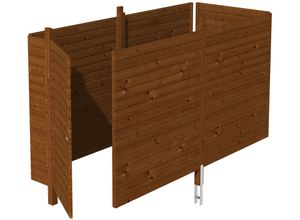 Carport-Geräteraum SKANHOLZ "Abstellraum C3", braun (nussbaum), Holz, Gerätehäuser, aus Profilschalung