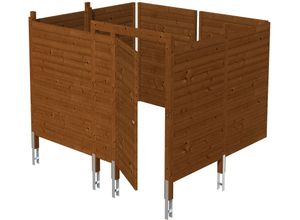 Carport-Geräteraum SKANHOLZ "Abstellraum C8", braun (nussbaum), Holz, Gerätehäuser, aus Profilschalung