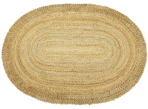 Sisalteppich CARPETFINE "Juteteppich Luca", beige (natur), B:160cm H:13mm L:230cm, Jute, Teppiche, natürliches Pflanzenmaterial von Hand gewebt, Boho Style