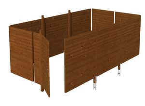 Carport-Geräteraum SKANHOLZ "Abstellraum C6", braun (nussbaum), Holz, Gerätehäuser, aus Profilschalung