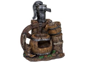 Brunnen NEREUS in Holz-/Stein-Optik