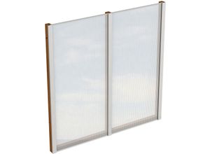 Carport-Seitenwand SKANHOLZ, braun (nussbaum), B:193cm H:200cm, Holz, Gartenhaus-Seitenwände, m. Polycarbonat, freistehend