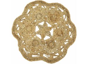 Sisalteppich CARPETFINE "Juteteppich Paul", beige (natur), H:13mm Ø:150cm, Jute, Teppiche, natürliches Pflanzenmaterial von Hand gewebt, Boho Style