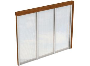 Carport-Seitenwand SKANHOLZ, braun (nussbaum), B:255cm H:200cm, Holz, Gartenhaus-Seitenwände, m. Polycarbonat, Wandanbau