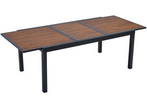 Gartentisch MERXX "Paxos", grau (graphit, natur, graphit, natur), H:75cm T:100cm, Tische, BxTxH: 180-240x100x75 cm