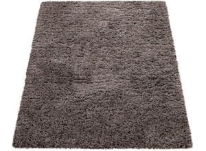 Hochflor-Teppich PACO HOME "Milano 861", grau (anthrazit), B:240cm H:74mm L:340cm, Polypropylen, Teppiche, Uni-Farben, Flokati-Optik, weich und kuschelig