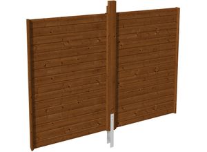 Carport-Rückwand SKANHOLZ, braun (nussbaum), B:291cm H:200cm, Holz, Gartenhaus-Seitenwände, aus Profilschalung