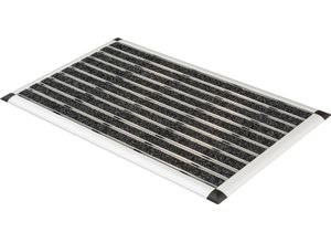 Fußmatte ASTRA "Alu-Türmatte Excellence Mat" Gr. 15, grau (anthrazit), B:45cm H:14mm L:75cm, Kunstfaser, Teppiche, Schmutzfangmatte, In- und Outdoor geeignet
