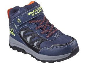 Winterboots SKECHERS "Storm Blazer - Glow Roam", Kinder, Gr. 28, blau (navy, schwarz), Lederimitat, Textil, sportlich, Schuhe, Kindergarten Schuh, Klettstiefel, Blinkschuh mit TEX-Membrane
