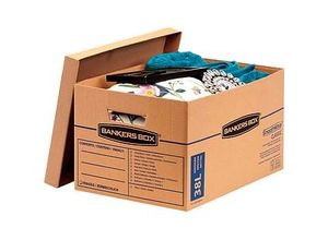 10 Bankers Box Umzugskartons SmoothMove Umzugsbox 47,0 x 33,5 x 27,0 cm