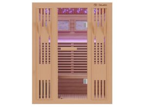 Finnische Sauna MINTO 150x130 Kabine aus Hemlock Tannenholz mit 3,5 kW Harvia Ofen