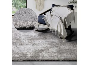 Hochflor-Teppich HANSE HOME "Olaf", grau (hellgrau), B:200cm H:38mm L:290cm, Polyester, Teppiche, Langflor, Shaggy, einfarbig, flauschig, weich, glänzend, modern, uni