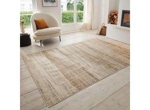 Teppich HANSE HOME "Jord", beige (creme), B:240cm H:8mm L:340cm, Polypropylen (PP), Teppiche, Kurzflor, Läufer, Vintage, Wohnzimmer, Schlafzimmer, Esszimmer, Flur
