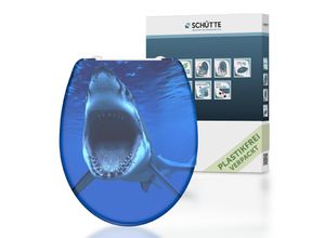 Schütte Duroplast WC Sitz SHARK, mit Absenkautomatik und Schnellverschluss