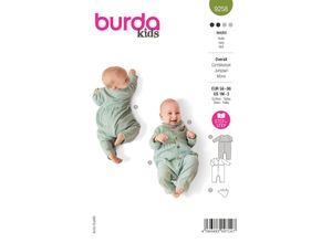 burda Schnitt 9258 "Overall & Halstuch" für Babys & Kleinkinder