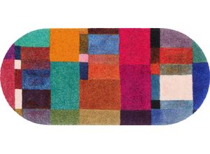 Teppich "Mosaique", bunt, B:70cm H:9mm L:150cm, Polyamid, WASH+DRY BY KLEEN-TEX, Teppiche