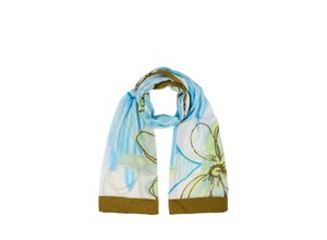 TOM TAILOR DENIM Damen Halstuch mit Blumenmuster, weiß, Geblümt, Gr. ONESIZE