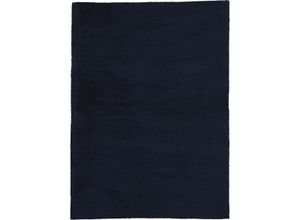 Hochflor-Teppich CARPETFINE "Silky", blau, B:200cm H:20mm L:290cm, Mikropolyester, Teppiche, Shaggy, Langflor, uni, besonders weich, handarbeit