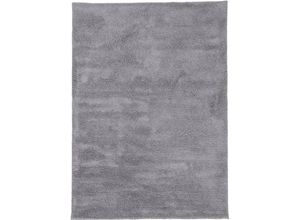 Hochflor-Teppich CARPETFINE "Silky", grau (hellgrau), B:160cm H:20mm L:230cm, Mikropolyester, Teppiche, Shaggy, Langflor, uni, besonders weich, handarbeit