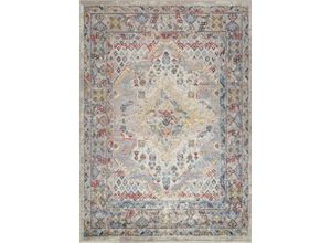 Teppich LIVABLISS "CASABLANCA", grau (taupe), B:160cm H:12mm L:213cm, Kunstfaser, Teppiche, Vintage Orientteppich, Kurzflor Boho Wohnzimmerteppich, Läufer