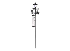 Solar Wetterstation 5in1 mit Solarlampe Garten Thermometer Wetter Station
