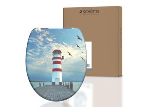 Schütte WC-Sitz LIGHTHOUSE, Duroplast Toilettendeckel mit Absenkautomatik Motiv