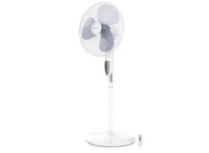 Brandson Standventilator mit 3 Leistungsstufen, 50 W Standlüfter leise, Ventilator höhenverstellbar, mobiler Lüfter, 30 Grad neigbar