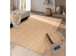 Teppich VILLEROY & BOCH "Rosalie Juteteppich", beige (naturgold), B:200cm H:10mm L:290cm, Jute, Teppiche, Läufer, 100% Jute, Natur, Wohnzimmer, Esszimmer, Schlafzimmer, GRS