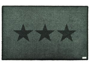 Fußmatte HANSE HOME "Sterne, Türmatte" Gr. 3, grau, B:120cm H:7mm L:200cm, Kunstfaser, Teppiche, Schmutzfangmatte, Innen und Außen, Rutschfest, Wetterfest, Waschbar