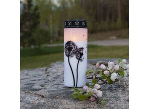 LED-Grablicht Dandelion, 21 cm weiß/schwarz Plastik Batterie