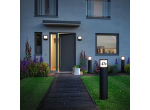 Paulmann Padea Pollerleuchte mit Hausnummer